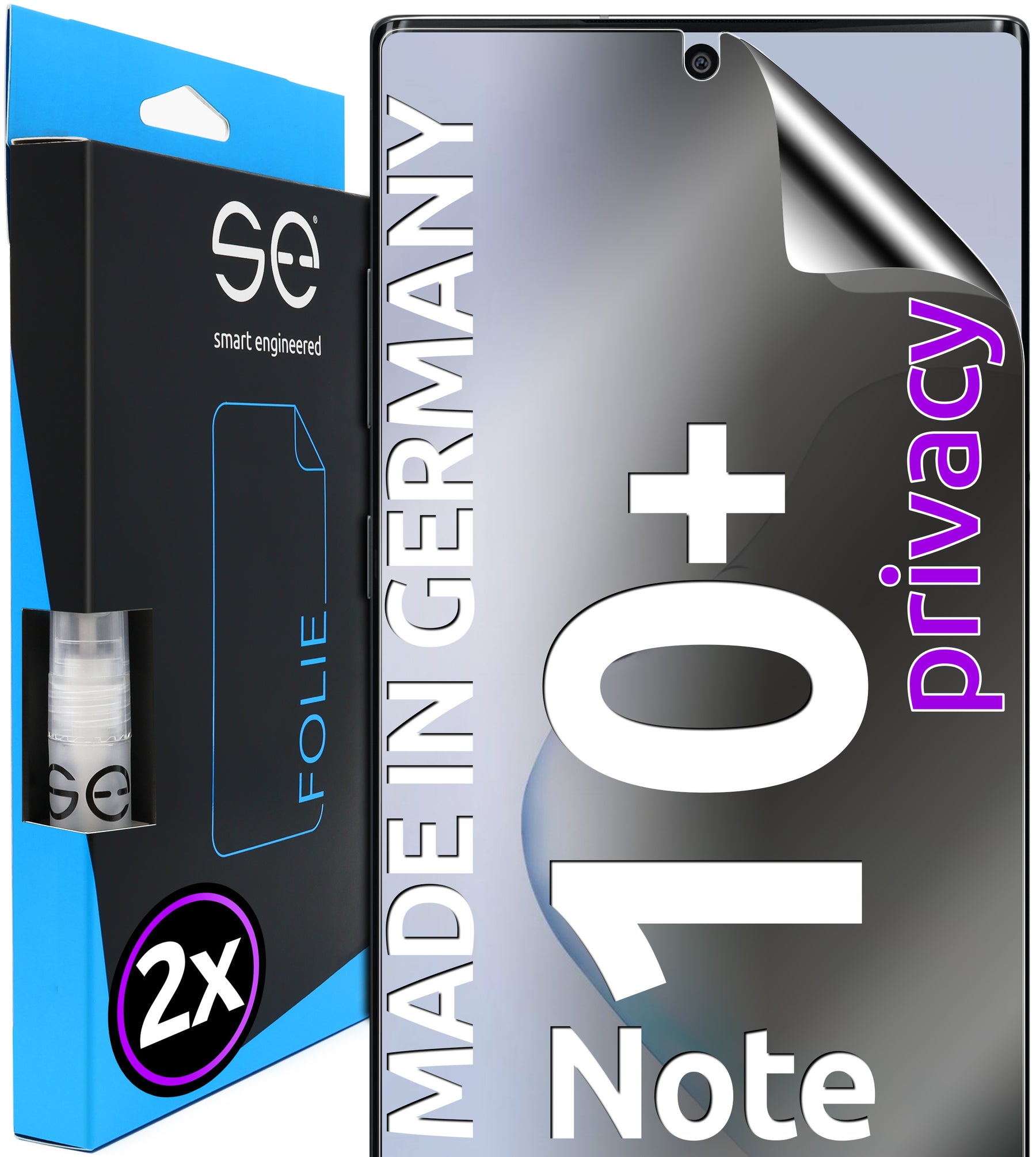 2x 3D Schutzfolie für die Samsung Galaxy Note 10 Serie (Transparent, Matt oder Privacy)