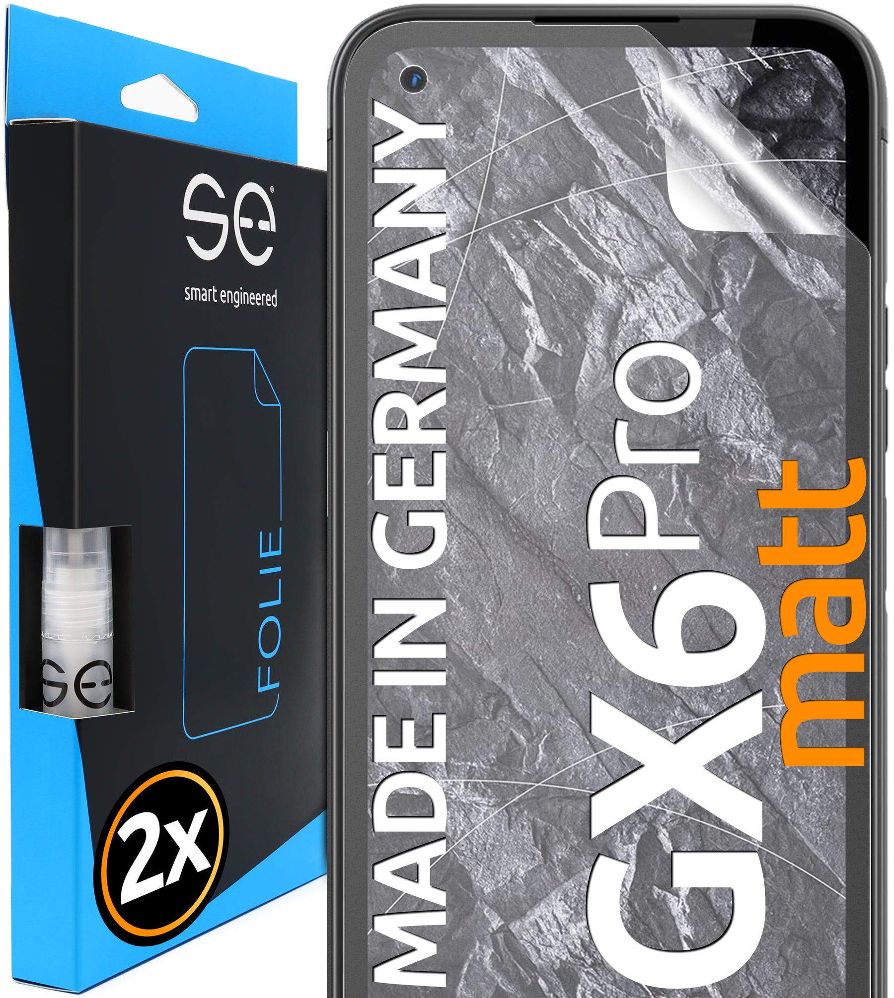 2x se® 3D Schutzfolie für das Gigaset GX6 / GX6 Pro (Transparent, Matt oder Privacy)