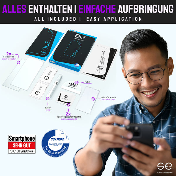 2x se® 3D Privacy Schutzfolie Samsung Galaxy A6 Plus