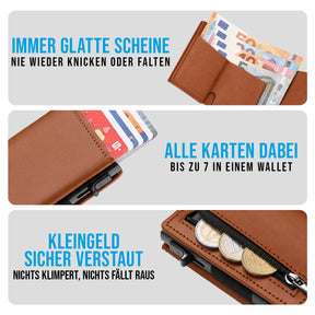 se® SMARTWALLET – Slim Wallet mit Kartenauswurf, Münzfach & RFID-Schutz