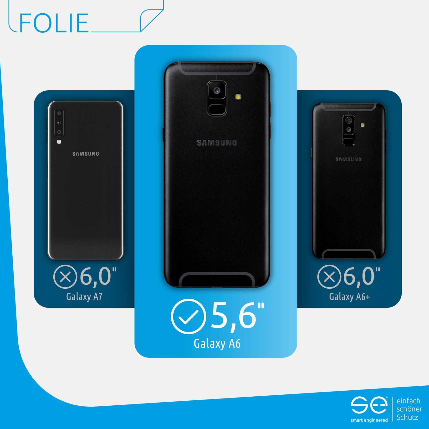 Schutzfolie Rückseite Samsung Galaxy A6