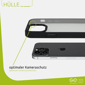 1x se® Hard-Cover Schutzhülle (matt-schwarz) Apple iPhone 14