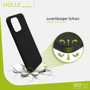 1x se® Soft-Cover Schutzhülle (matt-schwarz) Apple iPhone 14 Plus