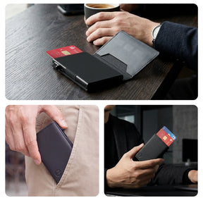 se® SMARTWALLET – Slim Wallet mit Kartenauswurf, Münzfach & RFID-Schutz