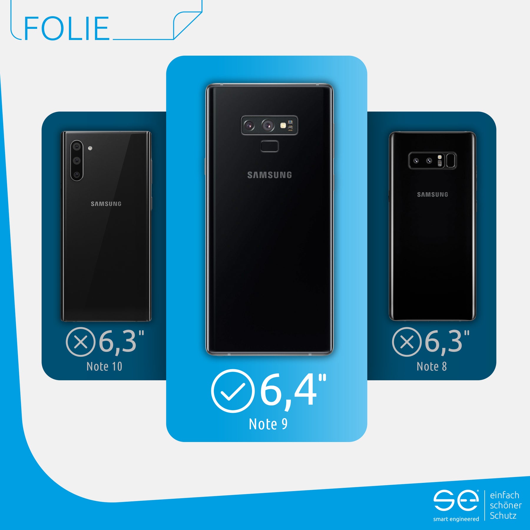 Schutzfolie Rückseite Samsung Galaxy Note 9