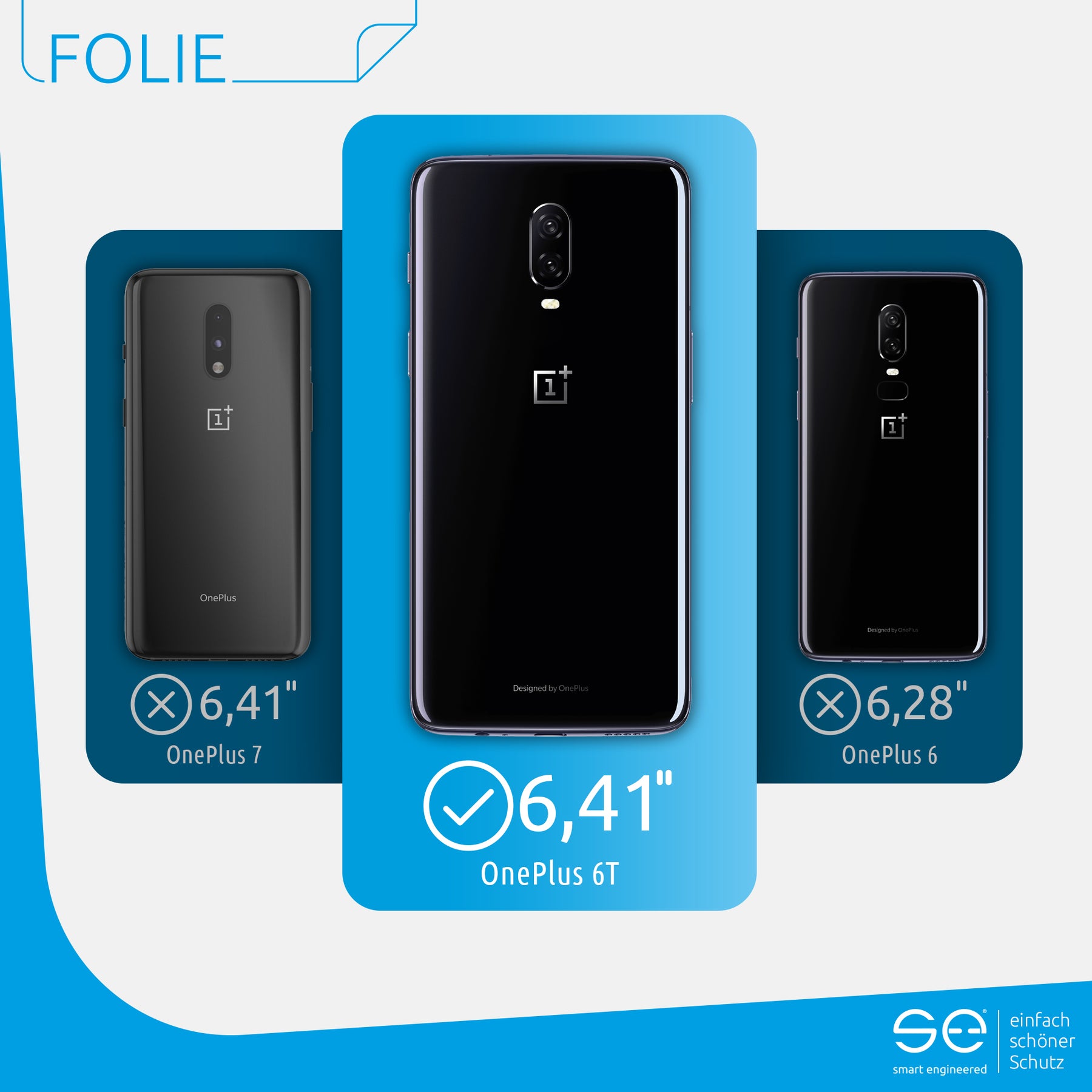 Schutzfolie Rückseite OnePlus 6T