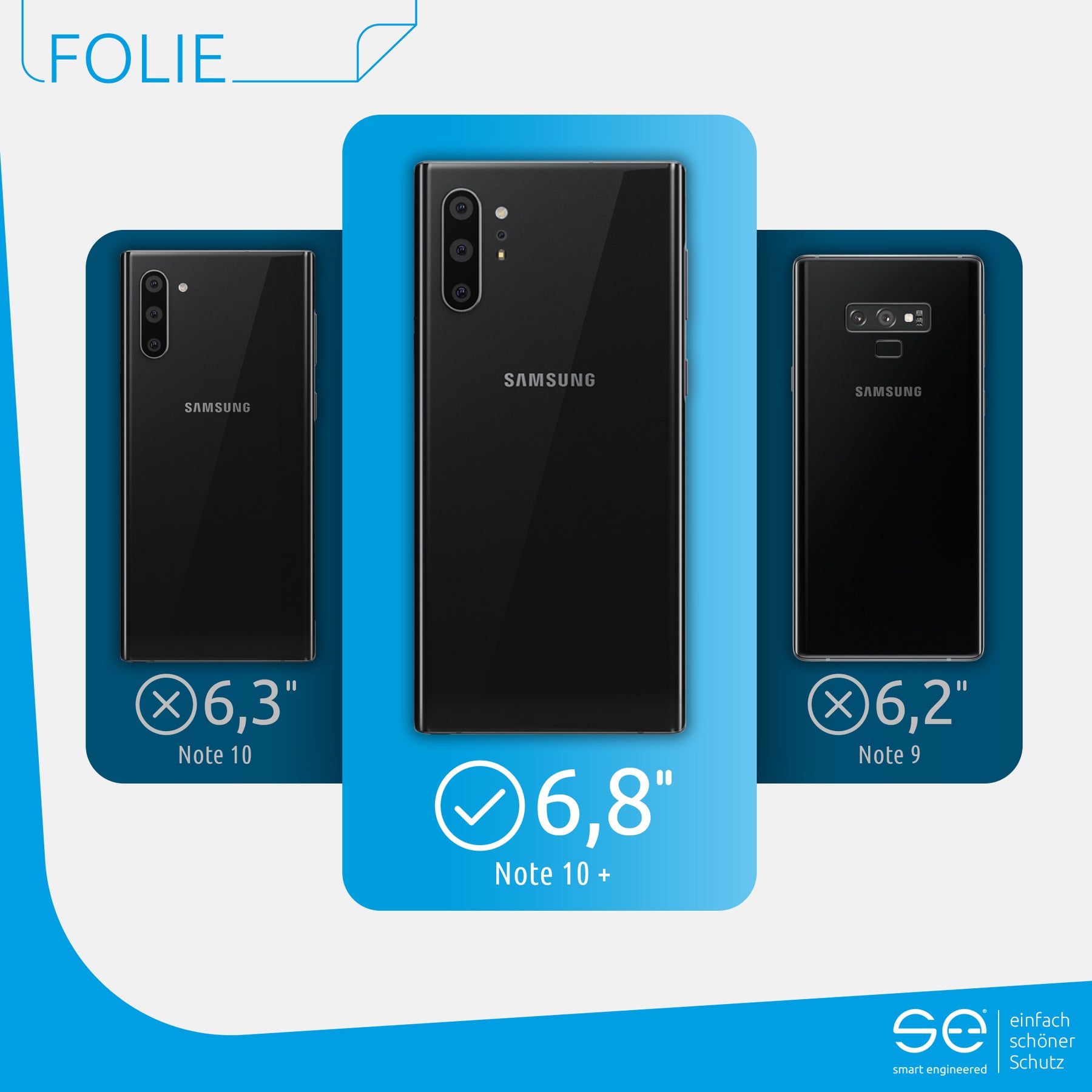 Schutzfolie Rückseite Samsung Galaxy Note 10 Plus