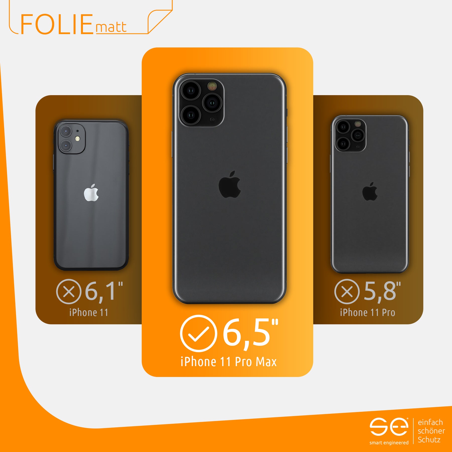 Matte Schutzfolie Rückseite Apple iPhone 11 Pro Max