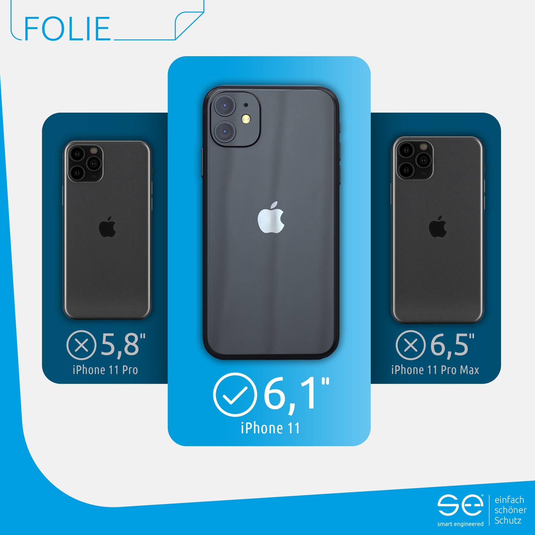 3D Schutzfolie Rückseite Apple iPhone 11