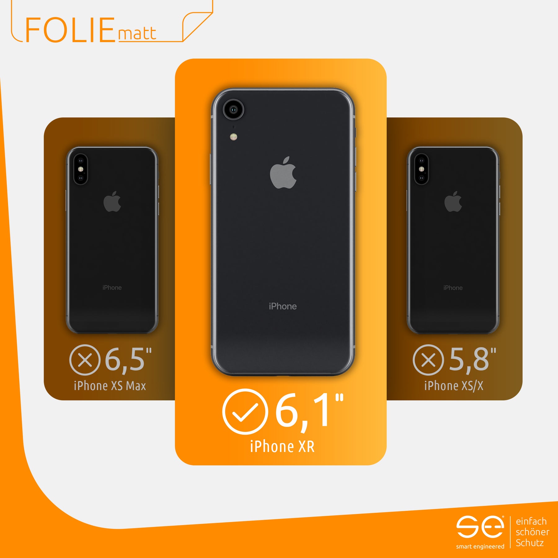 Matte Schutzfolie Rückseite Apple iPhone XR