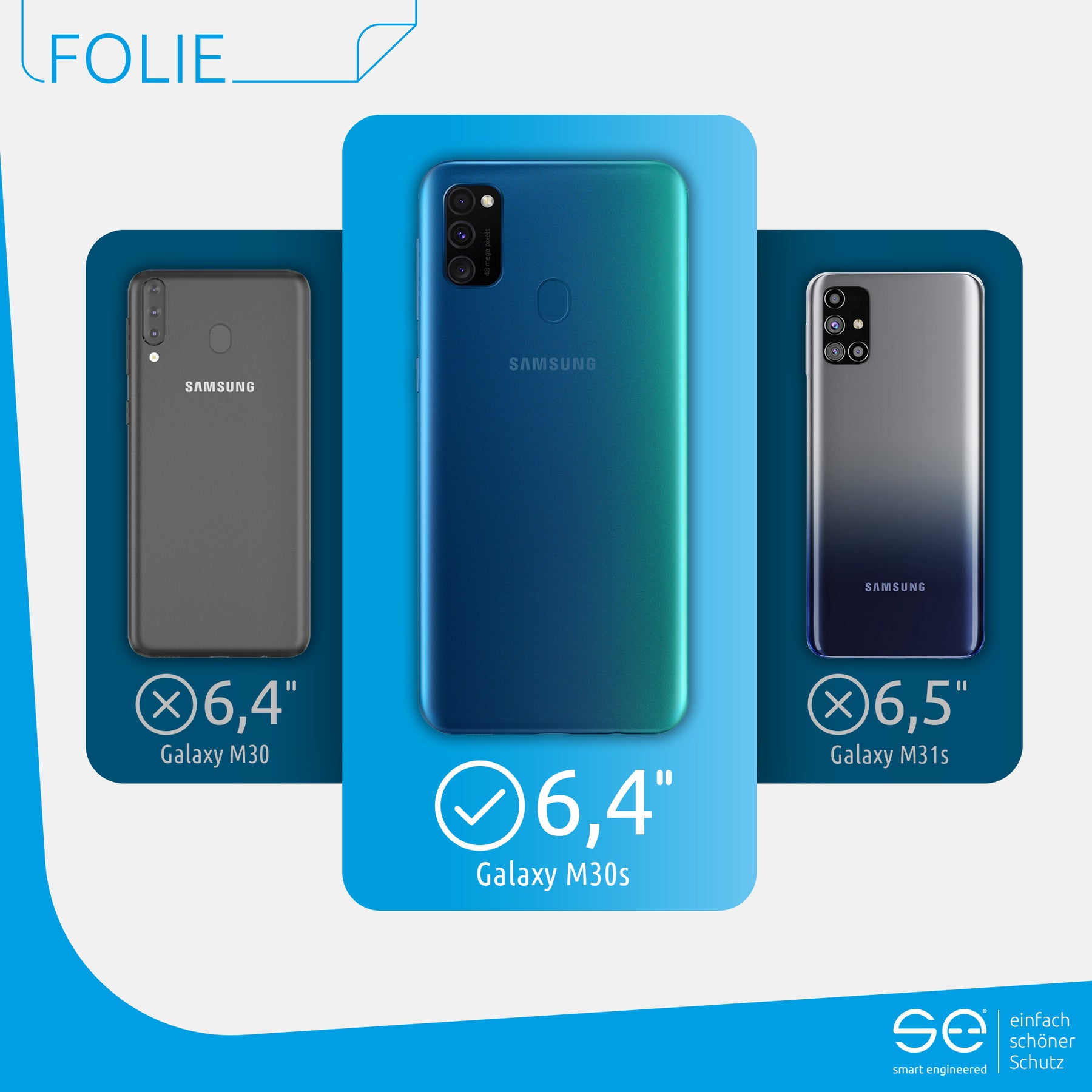 Schutzfolie Rückseite Samsung Galaxy M30s