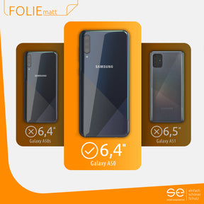 Matte Schutzfolie Rückseite Samsung Galaxy A50