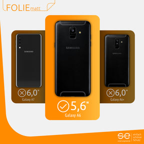 Matte Schutzfolie Rückseite Samsung Galaxy A6