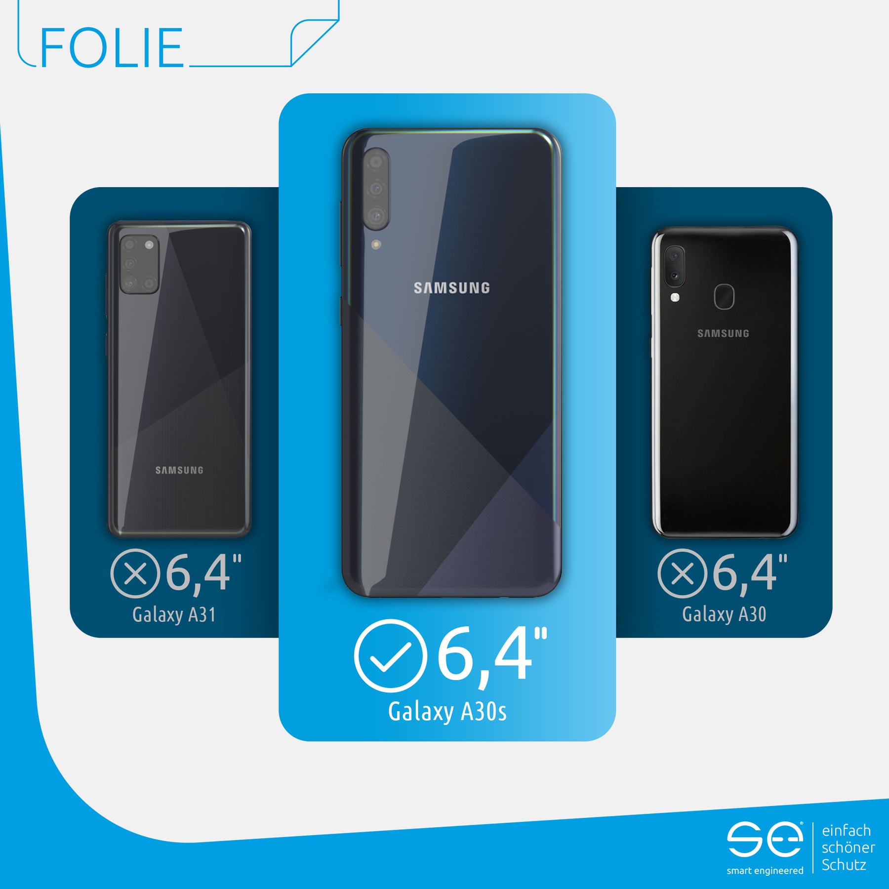 Schutzfolie Rückseite Samsung Galaxy A30s