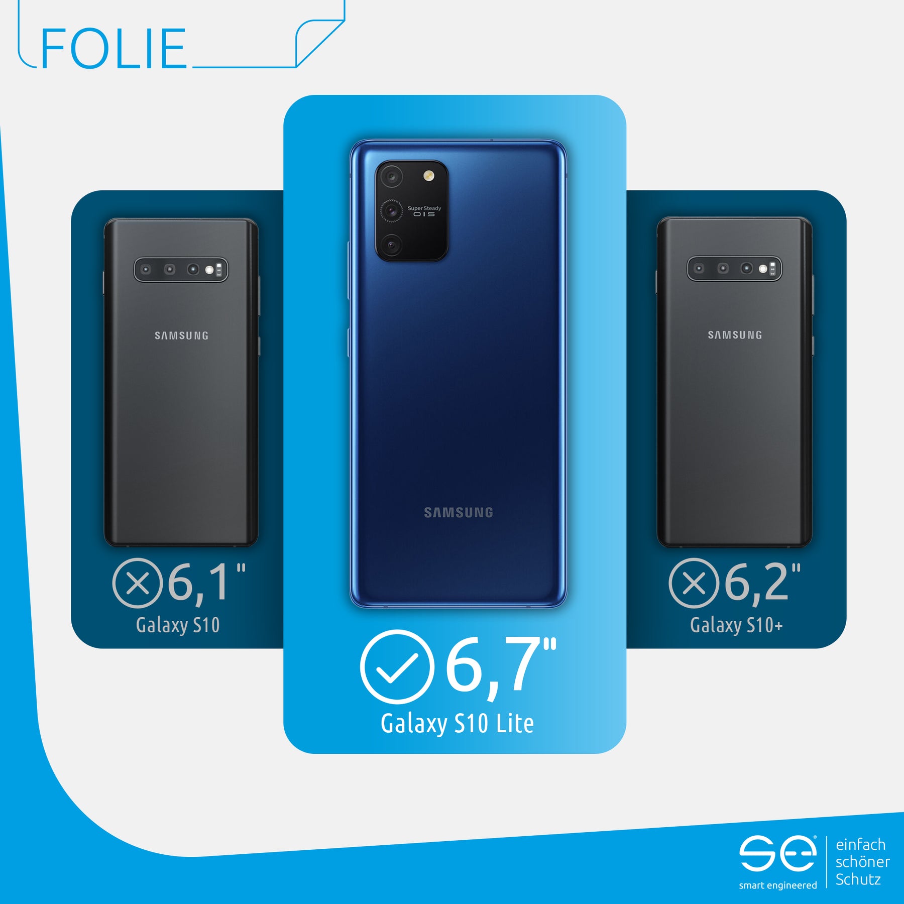 Schutzfolie Rückseite Samsung Galaxy S10 Lite