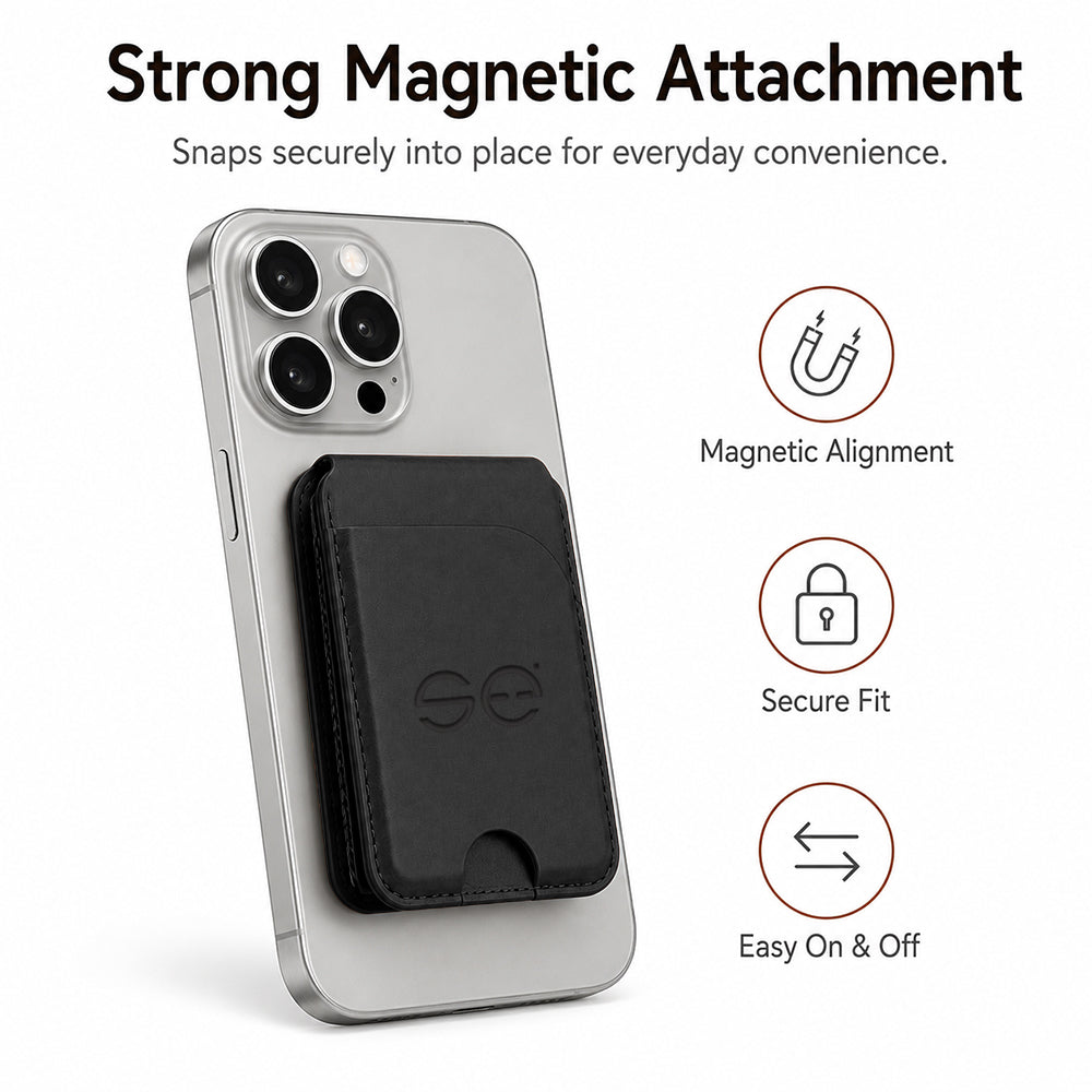se® SNAPWALLET – Kartenhalter mit Standfunktion für MagSafe & Handys mit Magnetring