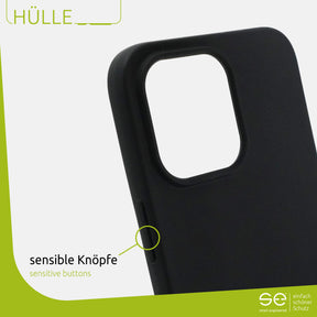 1x se® Soft-Cover Schutzhülle (matt-schwarz) Apple iPhone 14