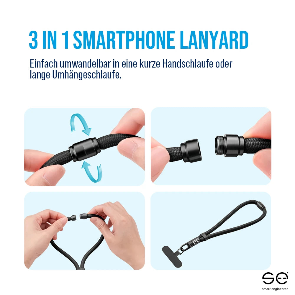 se® LANYARD – 3-in-1 Trage- und Handgelenkband