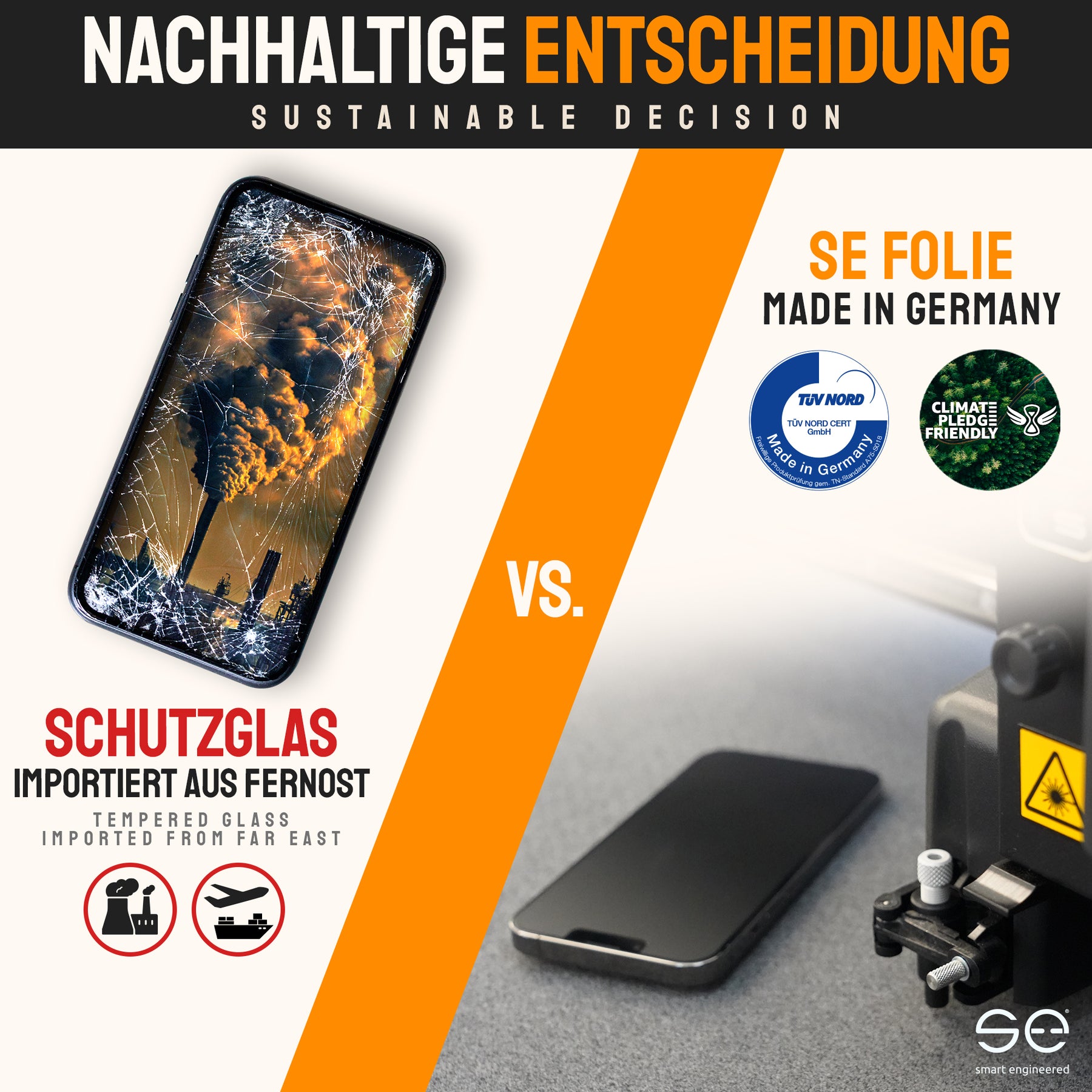 2x se® 3D Schutzfolie Xiaomi Redmi 13C (Transparent, Matt oder Privacy)