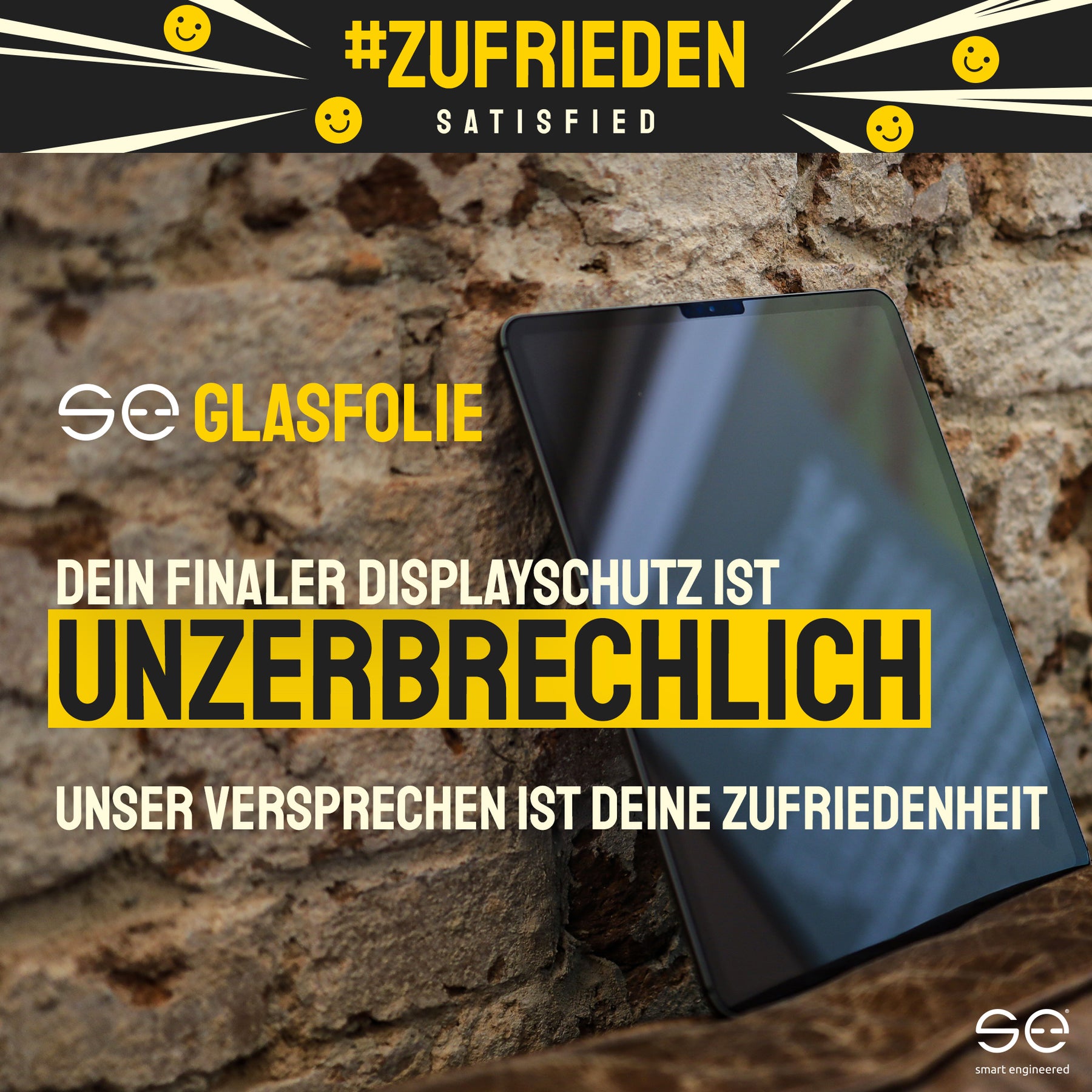 se® Glasfolie für Samsung Galaxy Tab S9 / S9 FE / S8 / S7 (11")