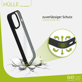 1x se® Hard-Cover Schutzhülle (matt-schwarz) Apple iPhone 14