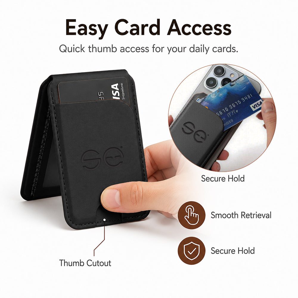 se® SNAPWALLET – Kartenhalter mit Standfunktion für MagSafe & Handys mit Magnetring