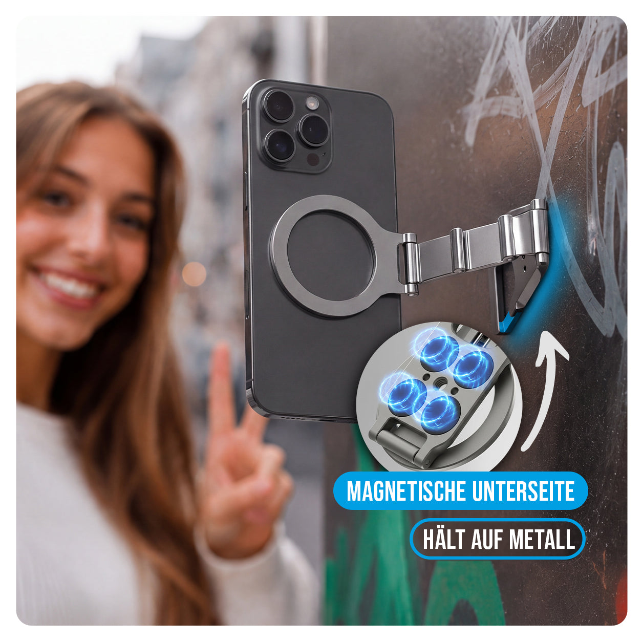 se® SNAPSTAND – Faltbares Magnet-Stativ für Handy & Kamera-Setup