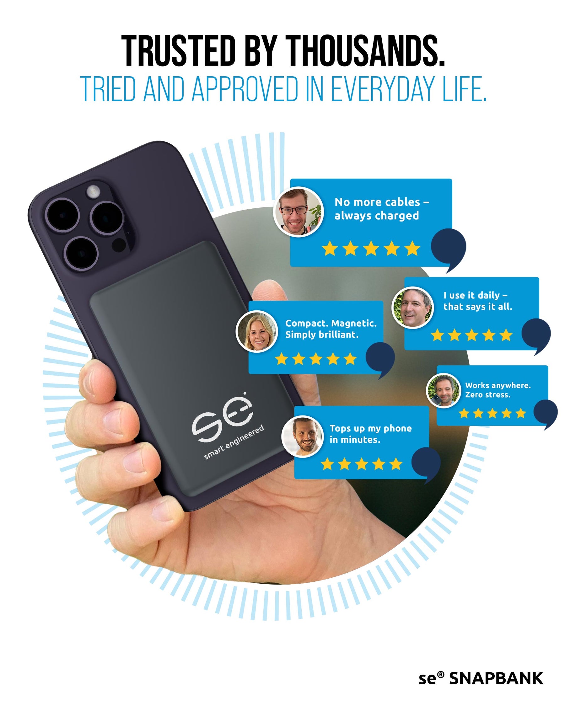 se® SNAPBANK Magnetic – The World's Thinnest Power Bank