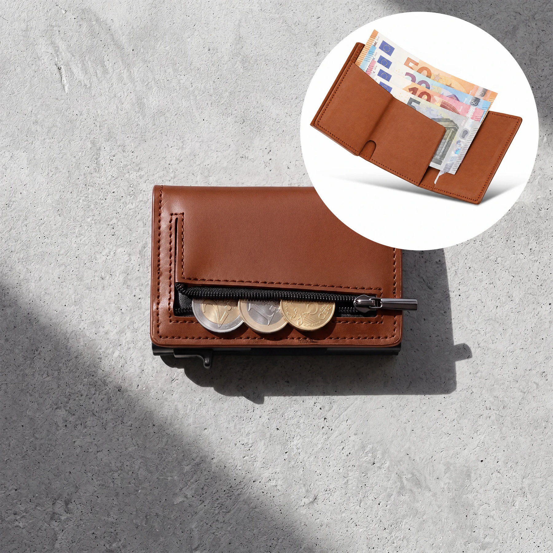 se® SMARTWALLET – Slim Wallet mit Kartenauswurf, Münzfach & RFID-Schutz