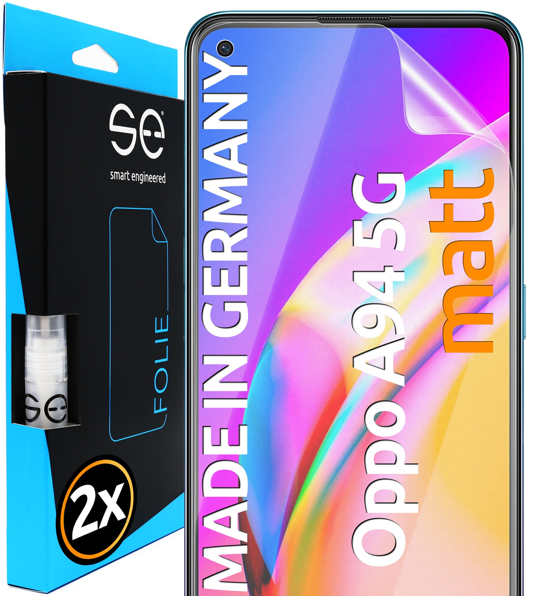 2x se® 3D Schutzfolie für das OPPO A94 5G (Transparent oder Matt)