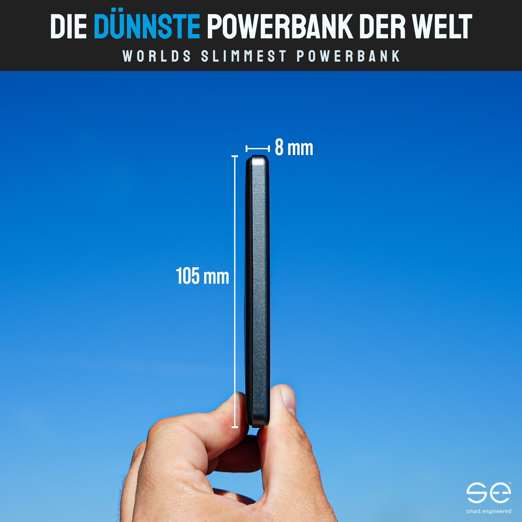 se® SNAPBANK Magnetic - Die dünnste Powerbank der Welt - 10.000 mAh