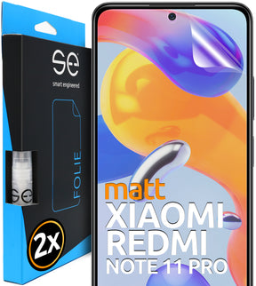 2x se® 3D Schutzfolie für die Xiaomi Redmi Note 11 Serie (Transparent, Matt oder Privacy)