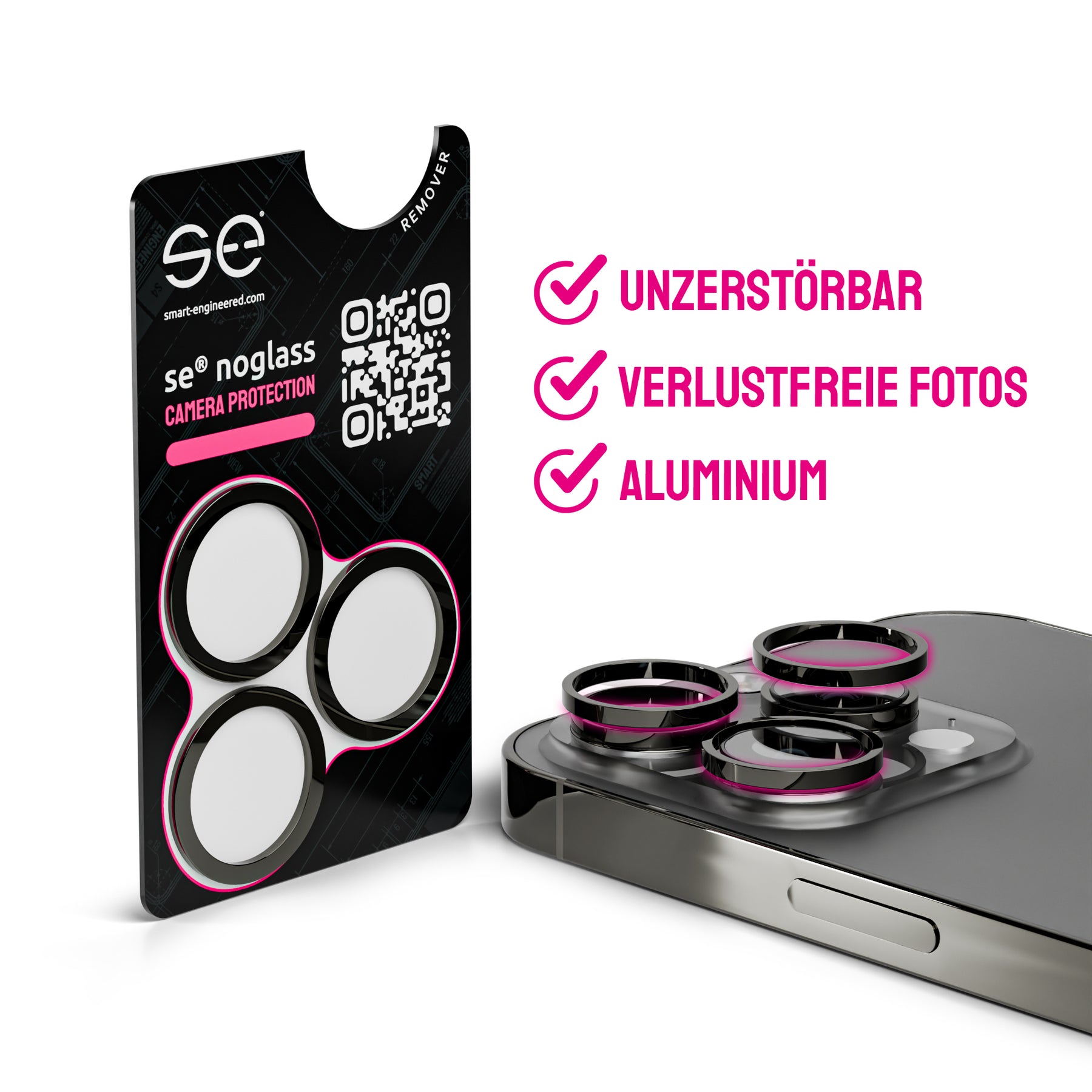 se® noglass KAMERASCHUTZ - der unzerbrechliche Kameraschutz mit 100% Bildqualität-Garantie