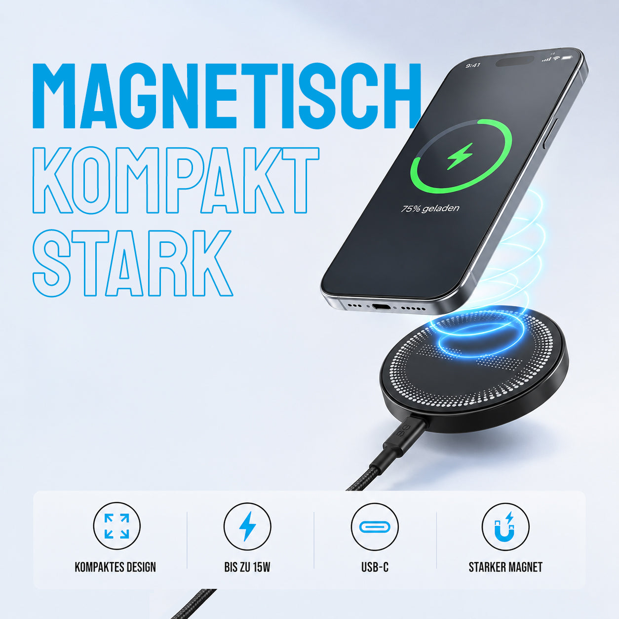 se® SNAPCHARGE – Magnetisches 15W Ladepad für SNAPMOUNT & direktes Wireless Charging