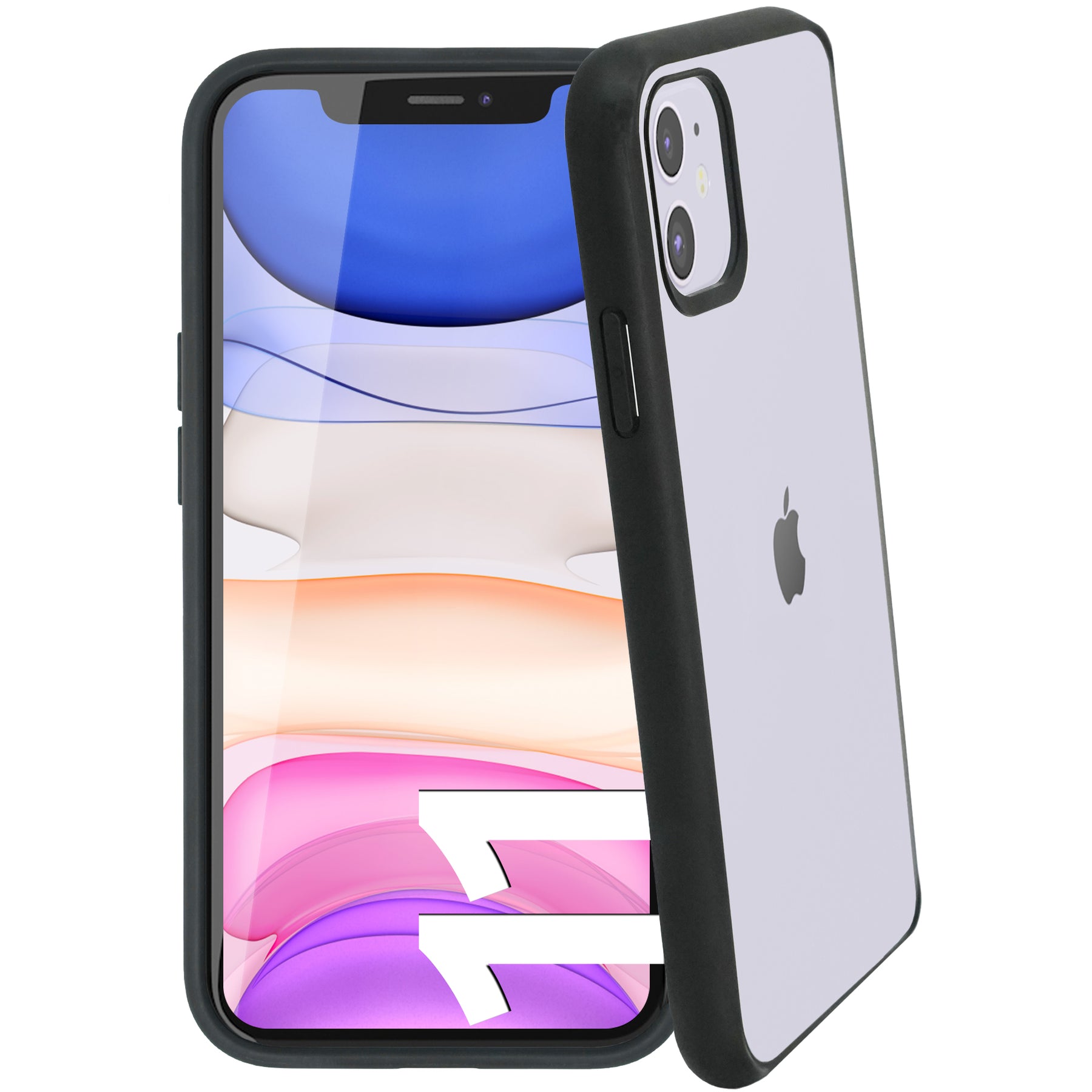 1x se® Hard-Cover Schutzhülle (matt-schwarz) Apple iPhone 11