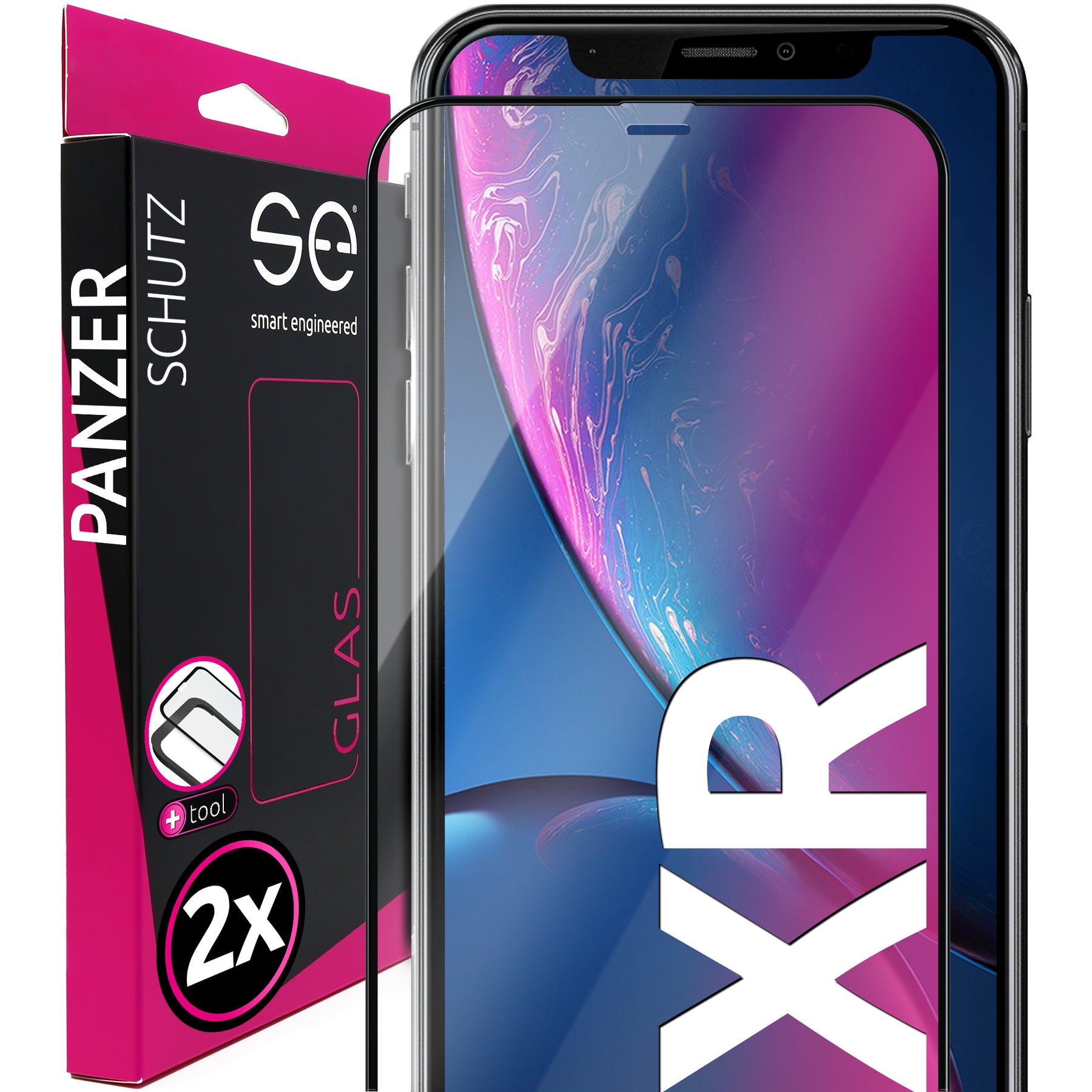 2x se® 3D Panzerglas Apple Iphone XR