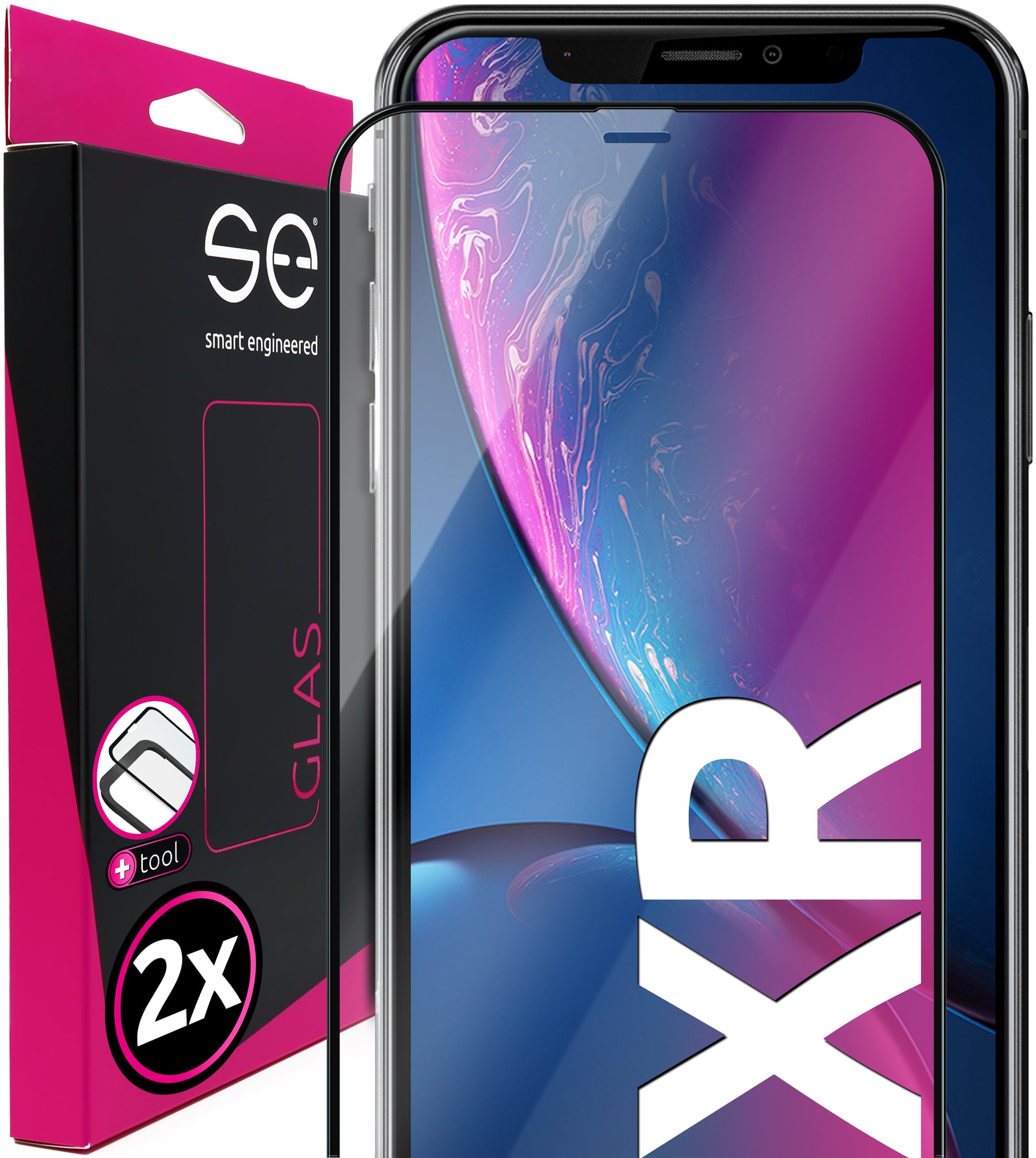 2x se® 3D Panzerglas Apple Iphone XR