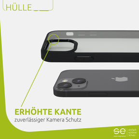 1x se® Hard-Cover Schutzhülle (matt-schwarz) Apple iPhone 13 mini