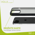 1x se® Hard-Cover Schutzhülle (matt-schwarz) Apple iPhone 12, iPhone 12 Pro