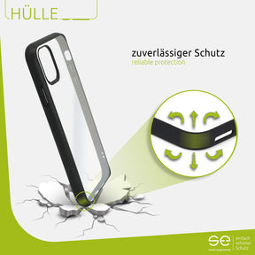 1x se® Hard-Cover Schutzhülle (matt-schwarz) Apple iPhone 11 Pro Max