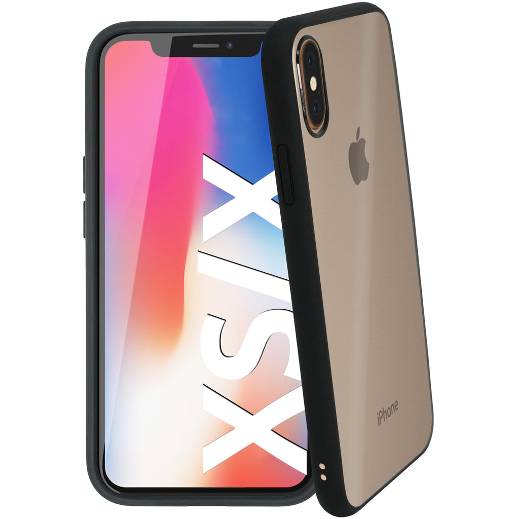 1x se® Hard-Cover Schutzhülle (matt-schwarz) Apple Iphone X/XS