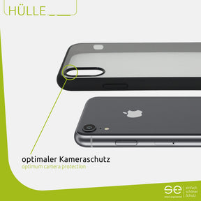 1x se® Hard-Cover Schutzhülle (matt-schwarz) Apple Iphone XR