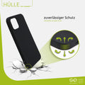 1x se® Soft-Cover Schutzhülle (matt-schwarz) Apple iPhone 12 Mini