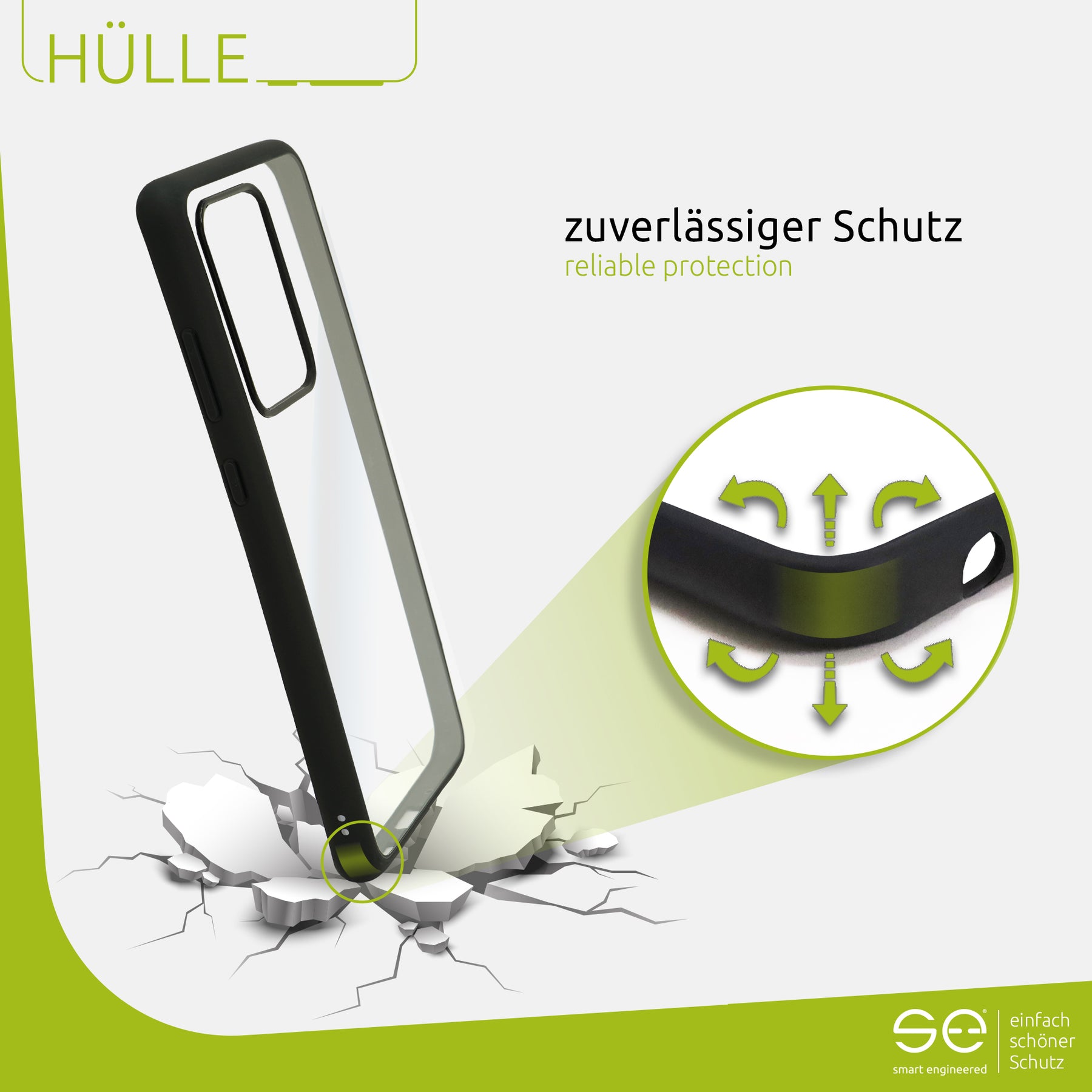 1x se® Hard-Cover Schutzhülle (matt-schwarz) Samsung Galaxy S20 Ultra