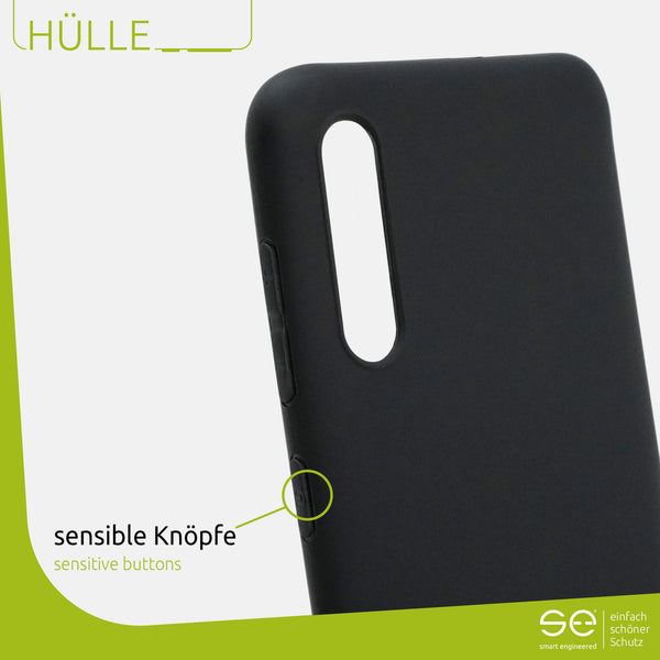 1x se® Soft-Cover Schutzhülle (matt-schwarz) Samsung Galaxy A50, Galaxy A50s