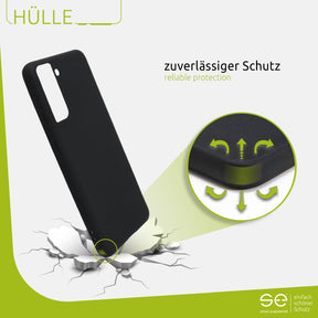 1x se® Soft-Cover Schutzhülle (matt-schwarz) Samsung Galaxy S21