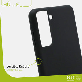 1x se® Soft-Cover Schutzhülle (matt-schwarz) Samsung Galaxy S21