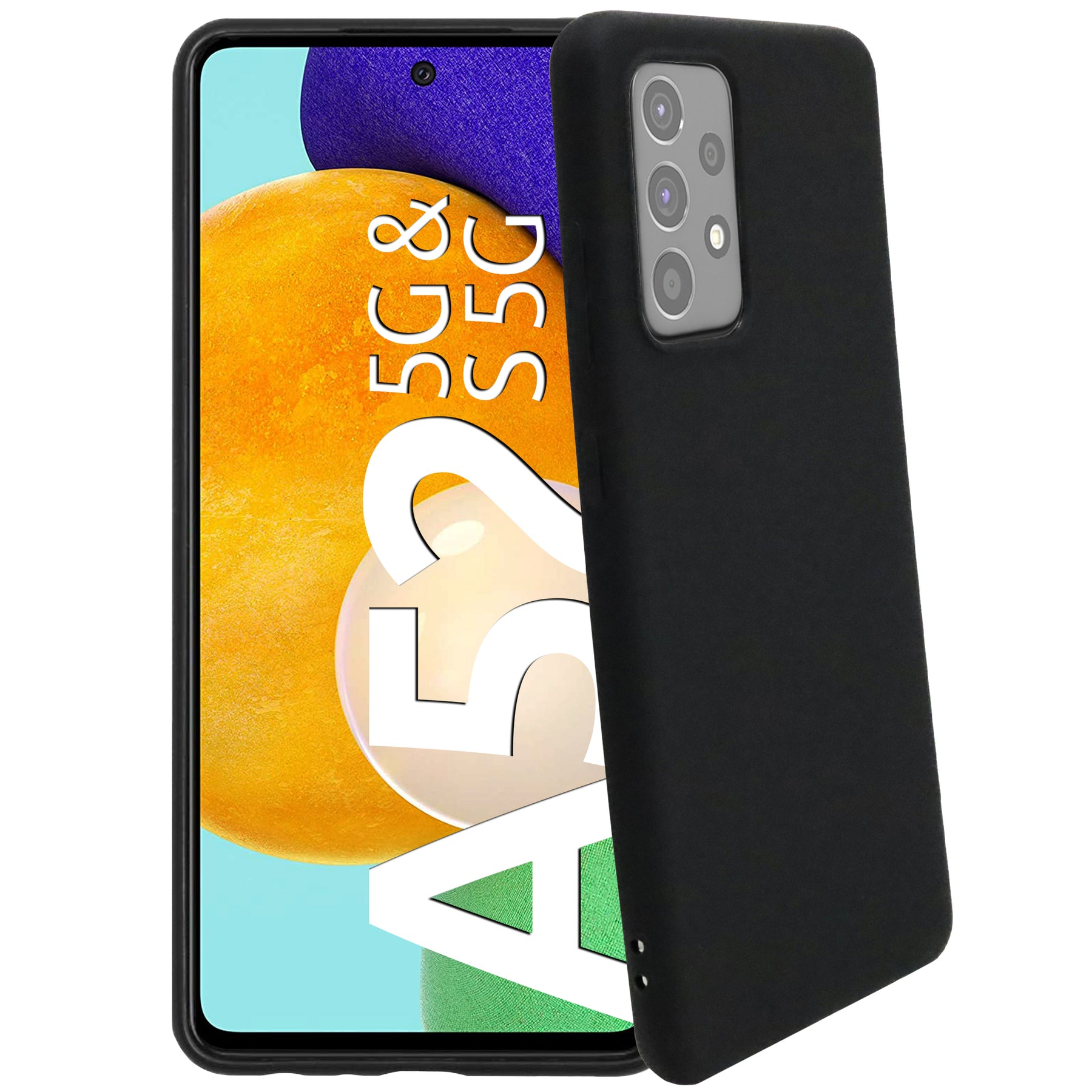 1x se® Soft-Cover Schutzhülle (matt-schwarz) Samsung Galaxy A52