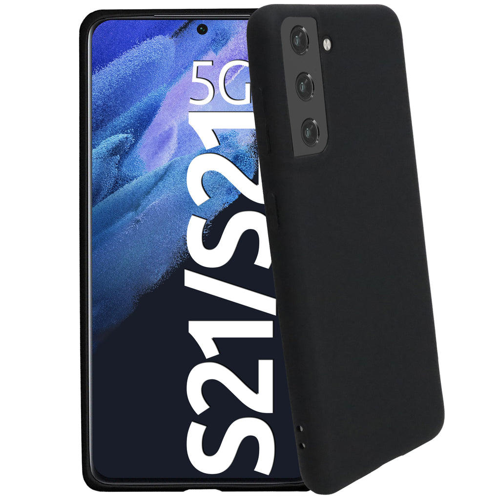 1x se® Soft-Cover Schutzhülle (matt-schwarz) Samsung Galaxy S21