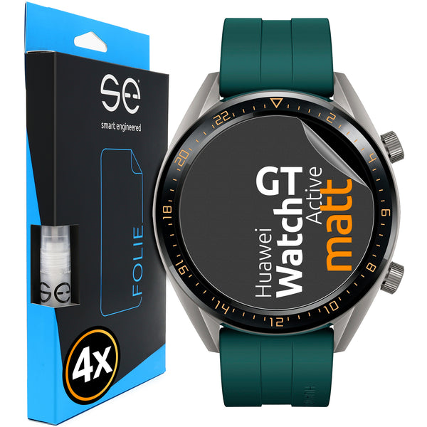 4x se® 3D Schutzfolie (entspiegelt) Huawei Watch GT Active (46mm)